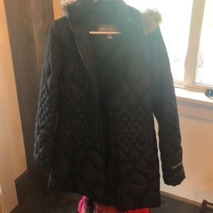 Eddie Bauer tall down coat jacket black